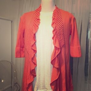 Salmon cardigan sweater